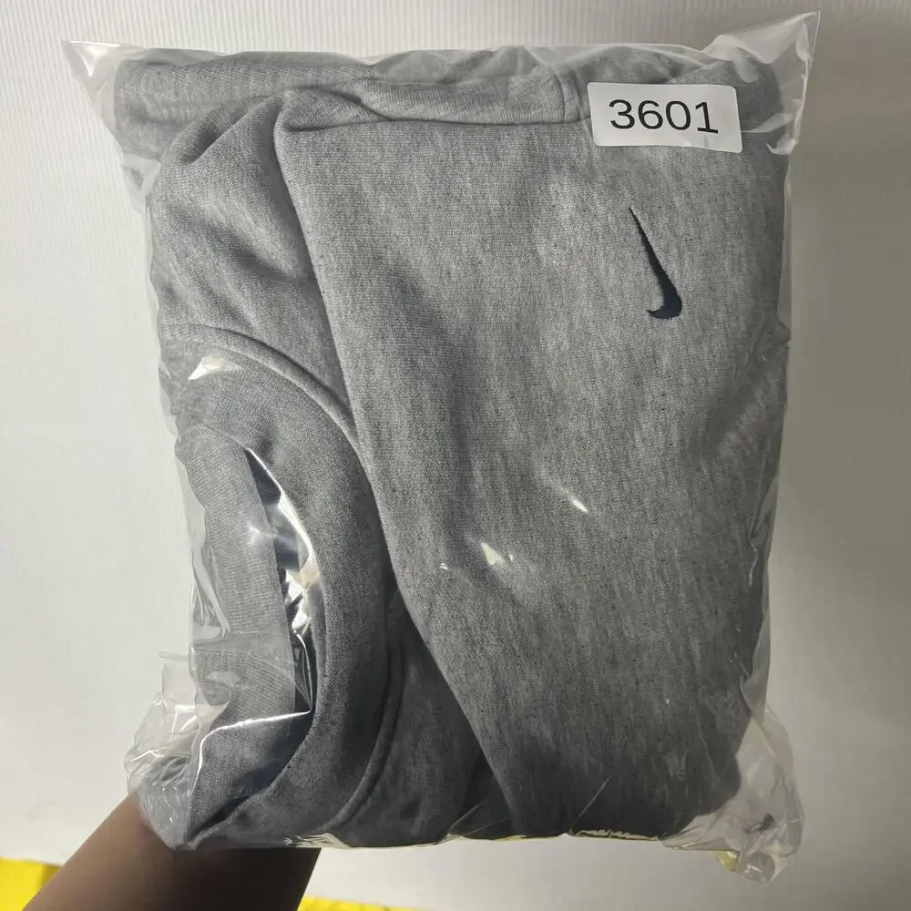 Nike Sweatshirt Mens 2XL Y2K Gray Fleece Crewneck Small Swoosh 00s Pullover
